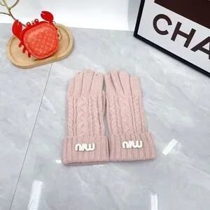 Miu Miu | Accessories | Miu Miu Pink Knit Hat And Glove Set  display picture 1